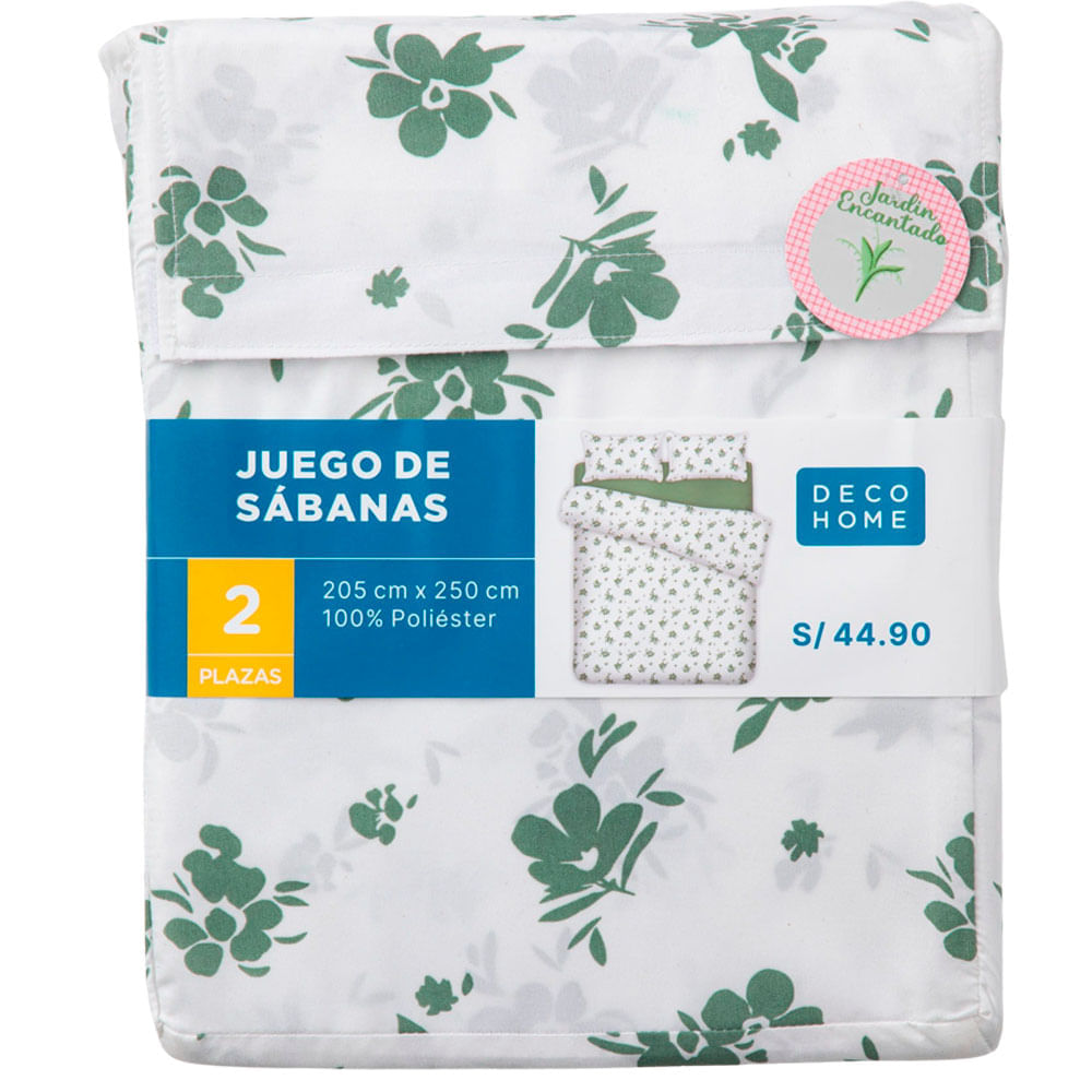 Sábanas DECO HOME Jardin Dis1 2 Plazas