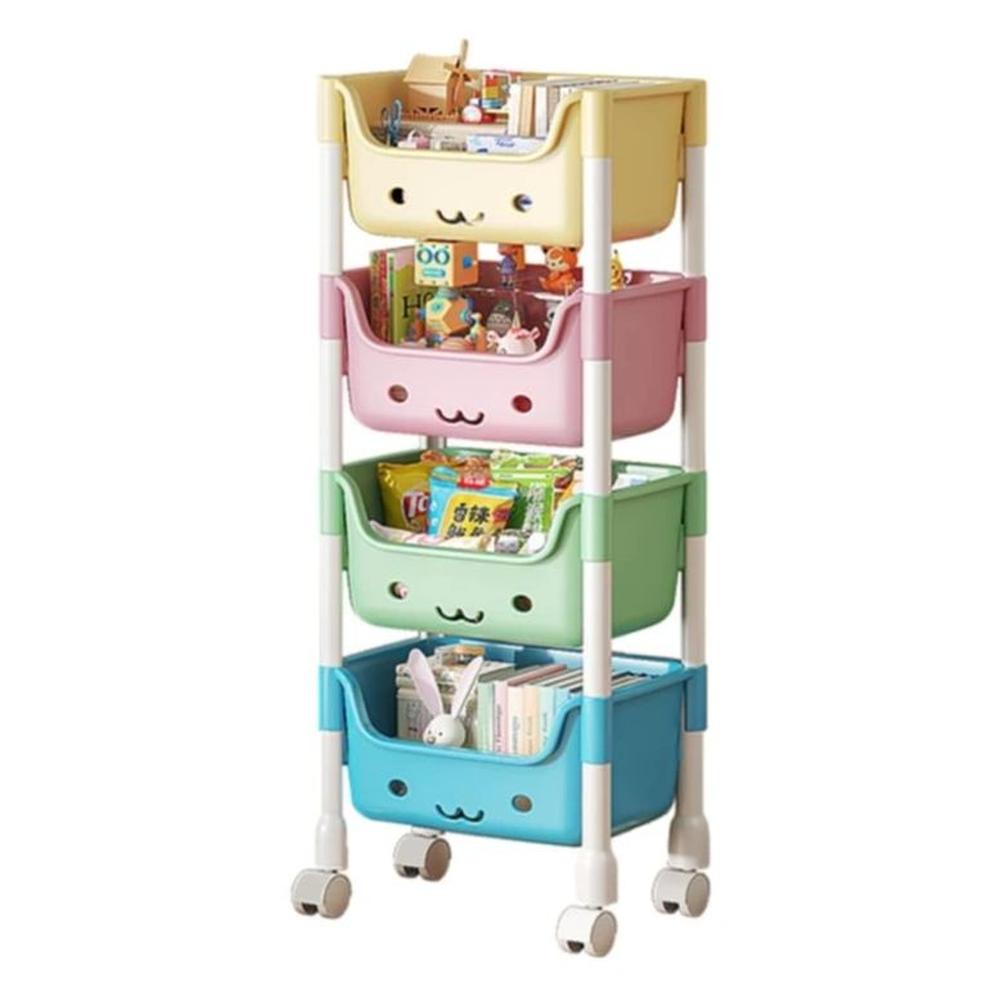 Estante Organizador Multifuncion Kawai Niños Niñas de 4 Niveles Nuevo