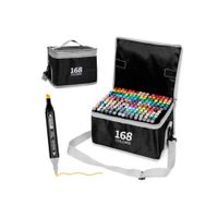 Set De Plumones  Kawai 168 Colores Doble Punta