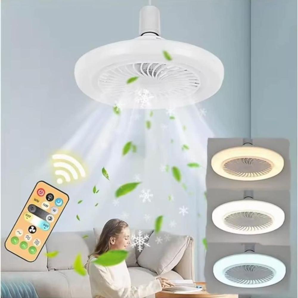 Foco Ventilador LED Ahorrador de 30W  Control de Comedor Dormitorio