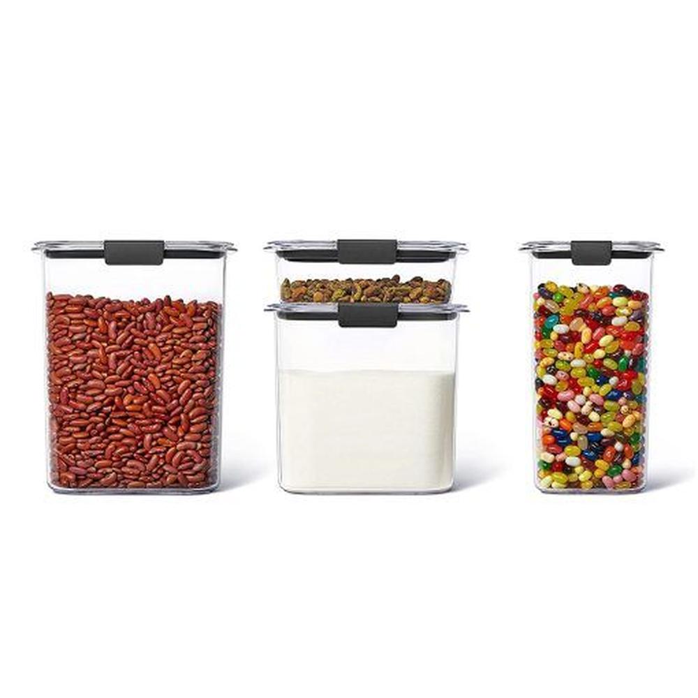 Set de 4 herméticos de plastico Brilliance Rubbermaid Tritan 1994253