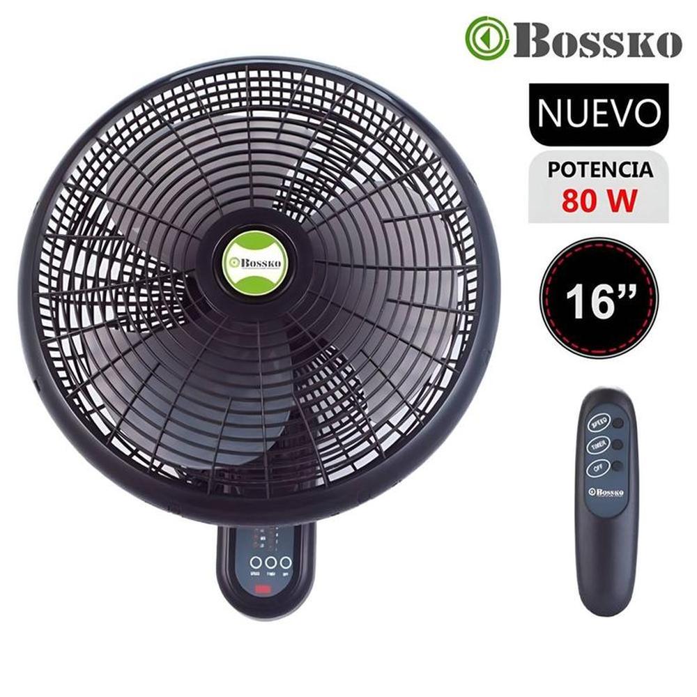 VENTILADOR DE PARED BOSSKO BK-8210PD 80 WATTS CONTROL REMOTO