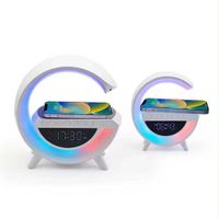 Pack x2 Lampara Reloj Despertador Parlante Bluetooth Cargador 6 en 1