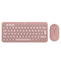 Kit Teclado Y Mouse Logitech K380s +Mouse M350s Bt Inalámbrico rosa