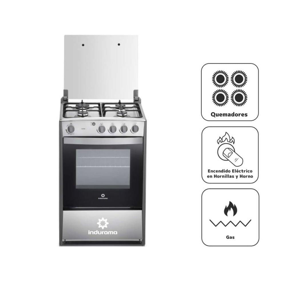 Cocina Indurama de pie 4 Hornillas Viena