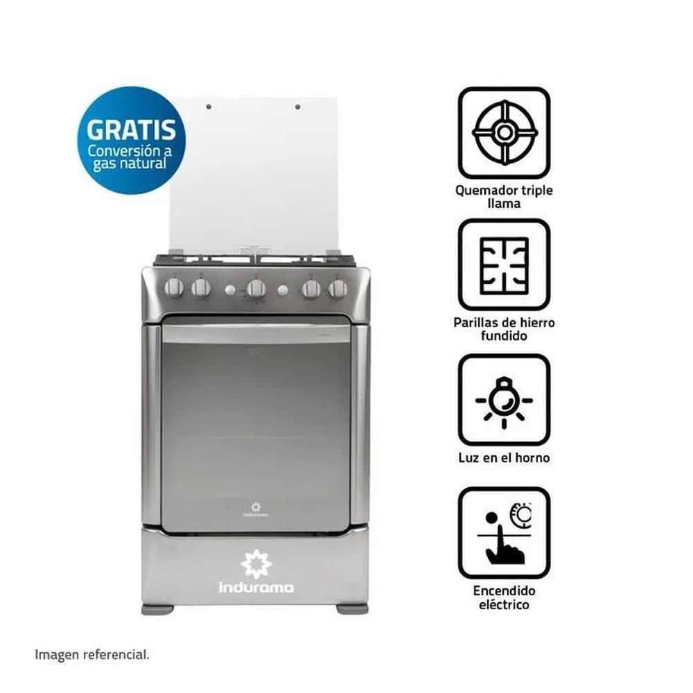 Cocina Indurama Granada Zafiro Croma 4 hornillas