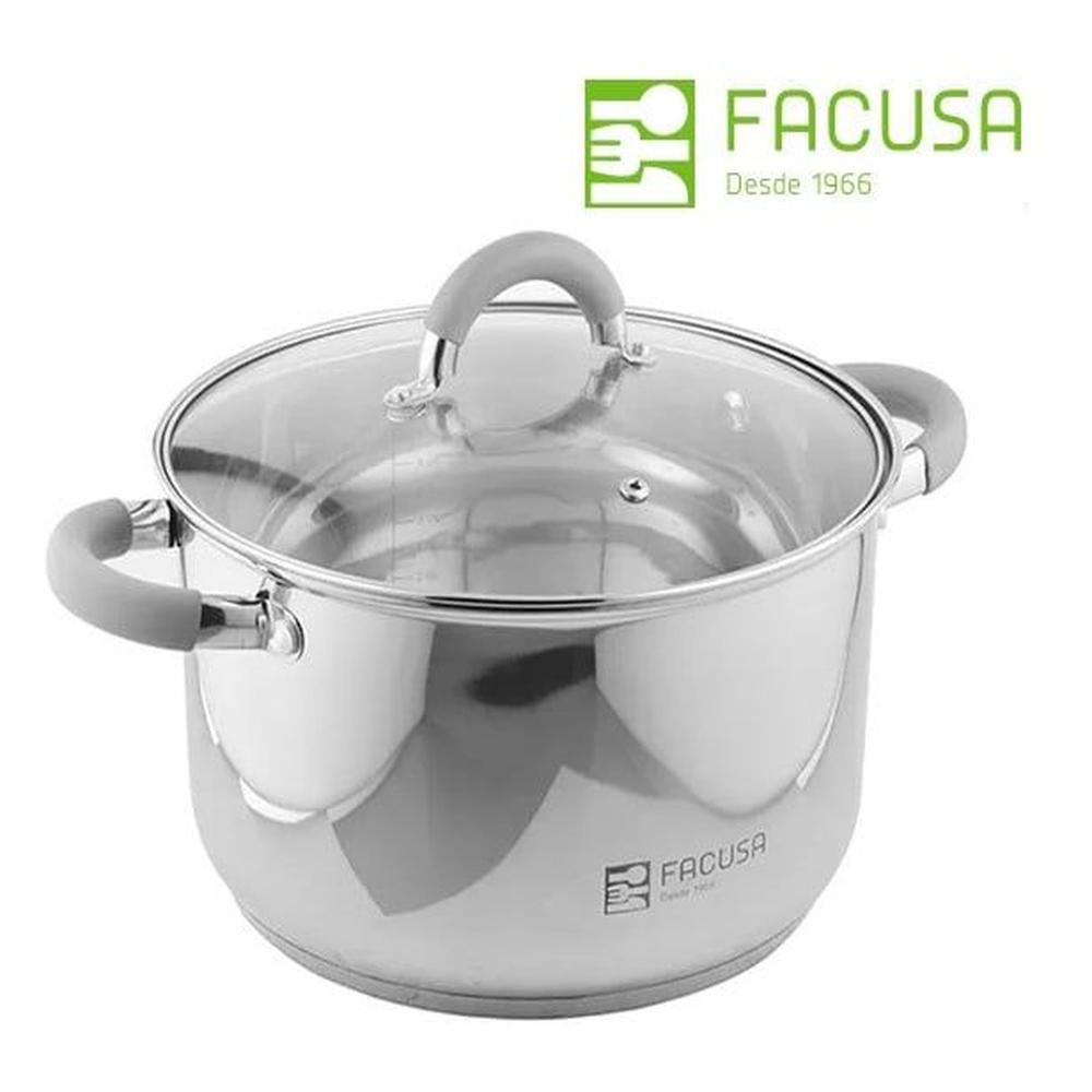 Olla de Acero Inoxidable con tapa escurridor de 24 cm - 4.5 litros Facusa