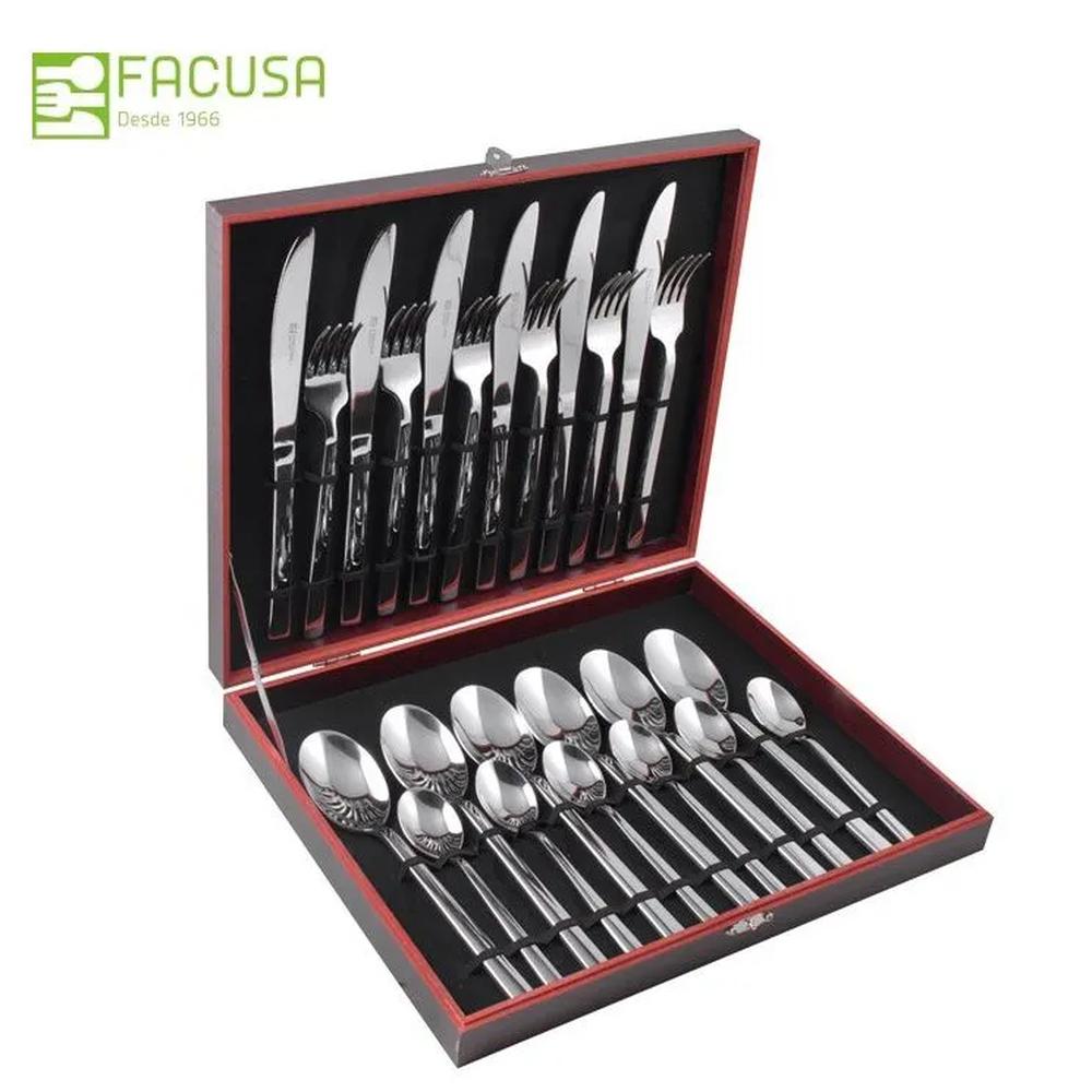 Set de cubiertos x 24 Facusa acero inox