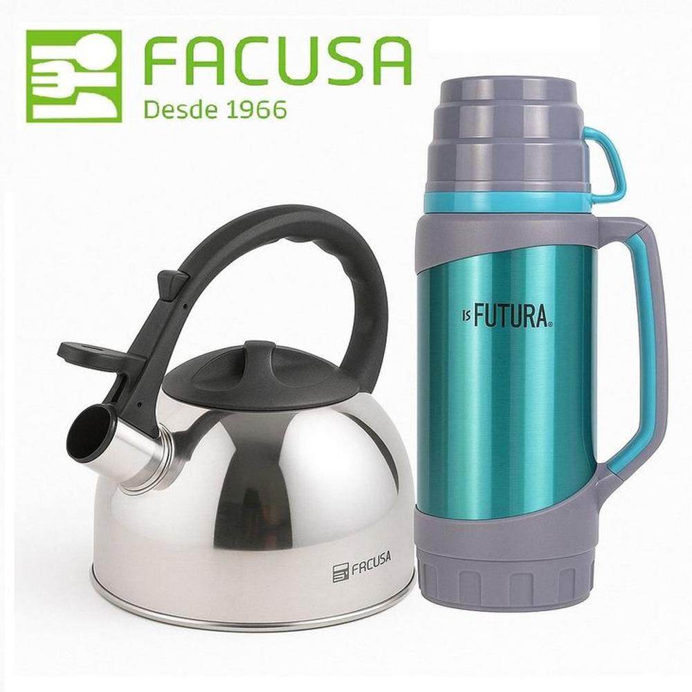 Tetera Facusa 3 litros con termo Futura 1.80 litros - Super Pack