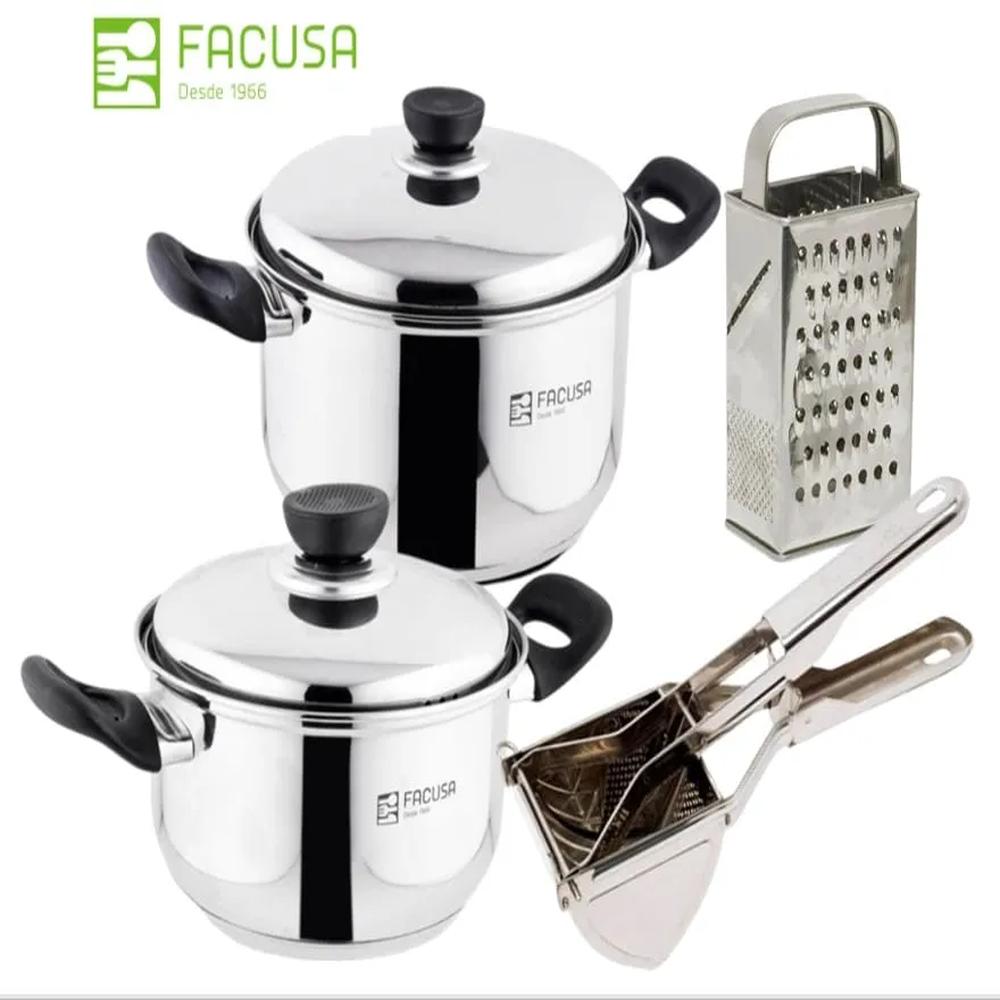Juego de Ollas cocina  Acero Inoxidable Facusa