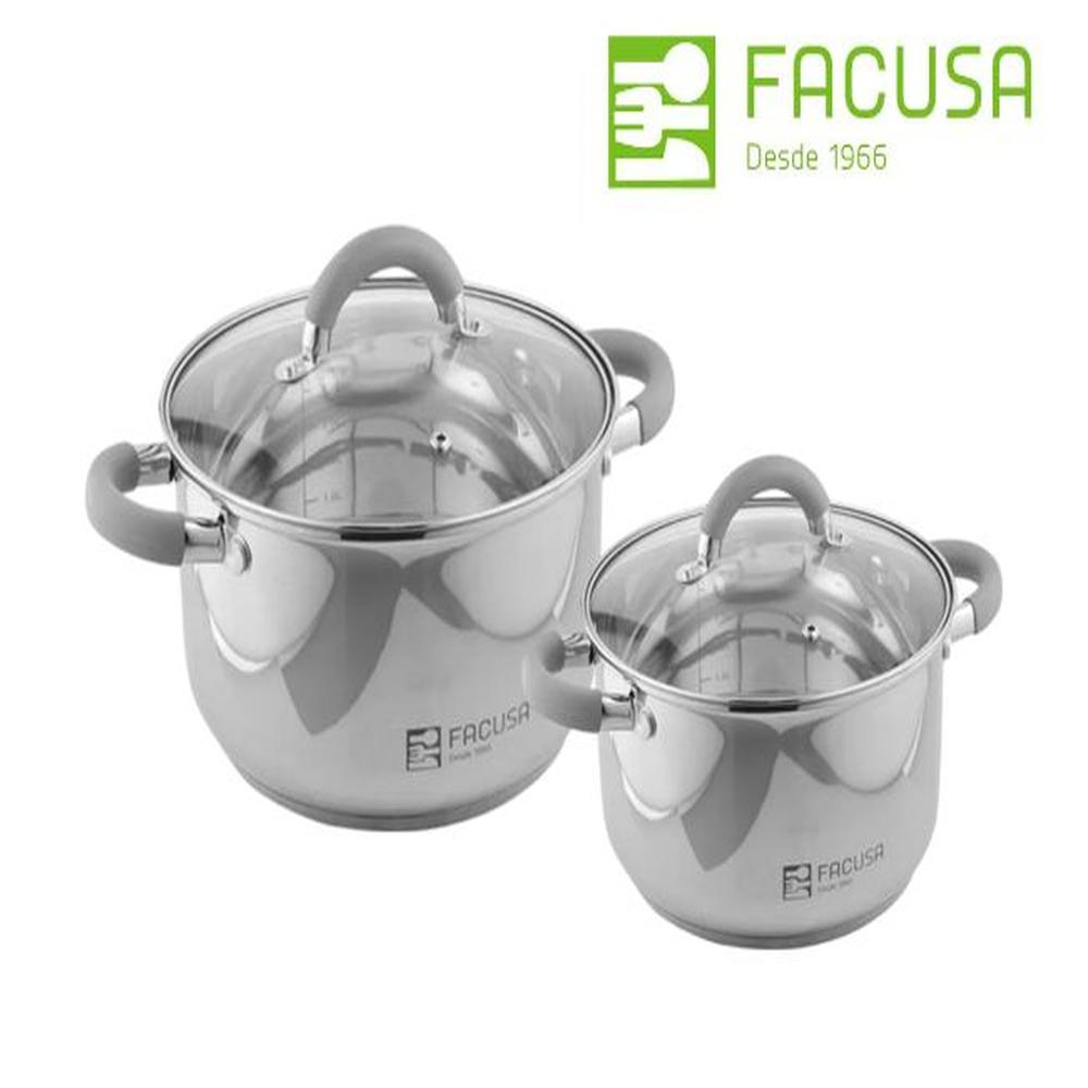 Set de ollas x 2 FACUSA  acero inoxidable