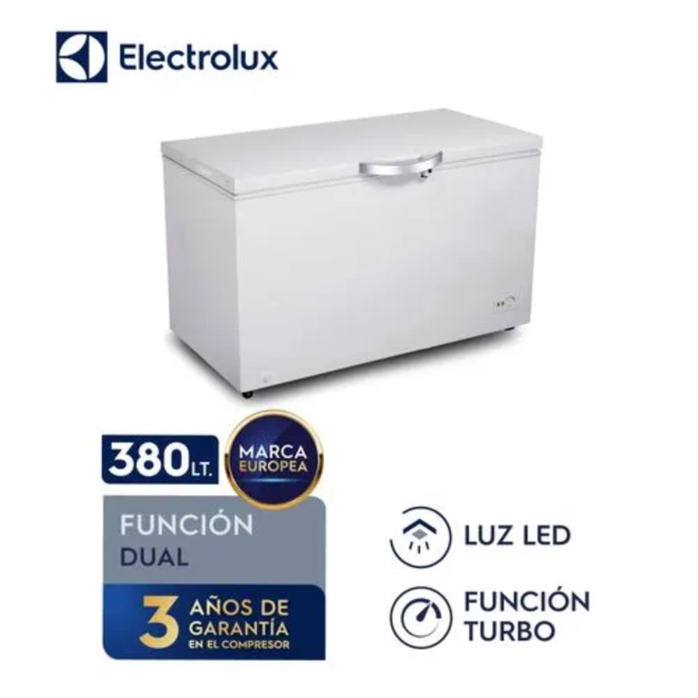 CONGELADOR HORIZONTAL ELECTROLUX CYCLE DEFROST 380L BLANCO EFCC38C2HQW