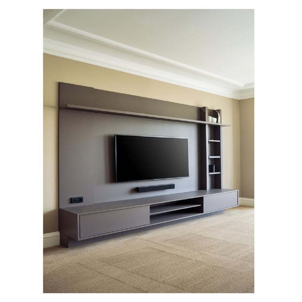 Centro de Entretenimiento Clásico Lagos color Negro 2 puertas TU MESITA