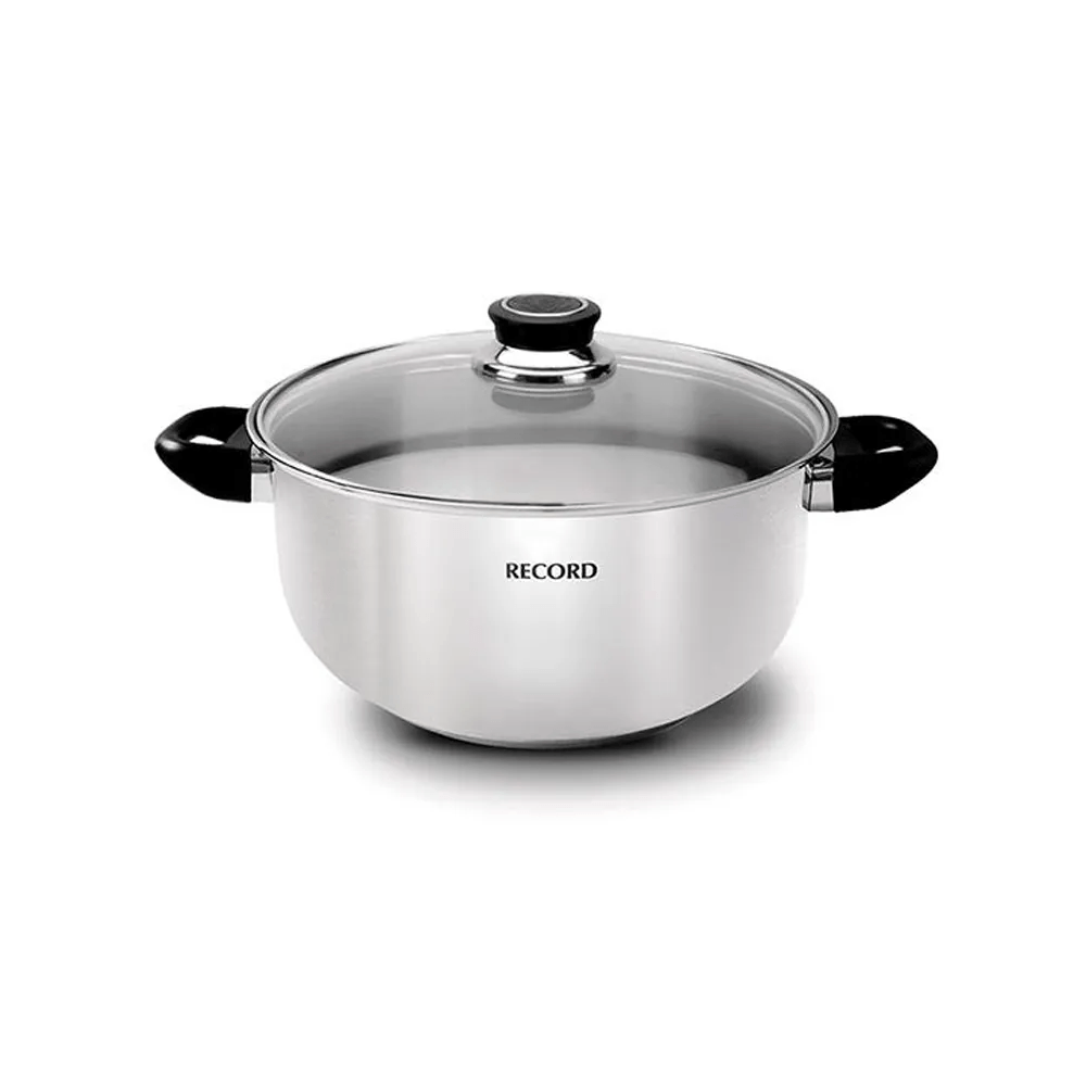 OLLA ACERO INOXIDABLE MILENIUM TAPA VIDRIO N18