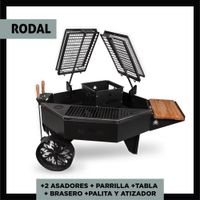 Parrilla a Carbón Leña Rodal Hierro Fundido