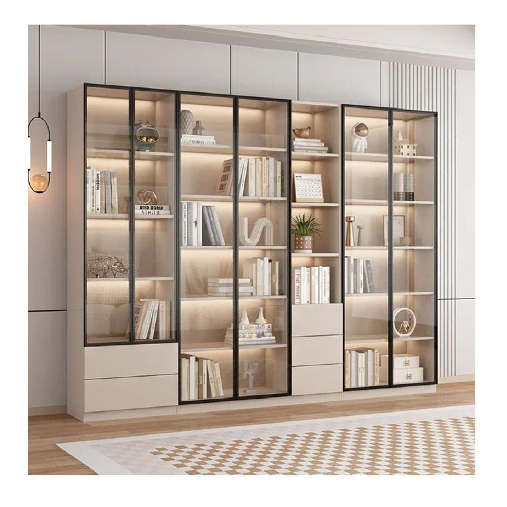 Vitrina Minimalista Alexus color Capri con Vidrio/Luces TU MESITA