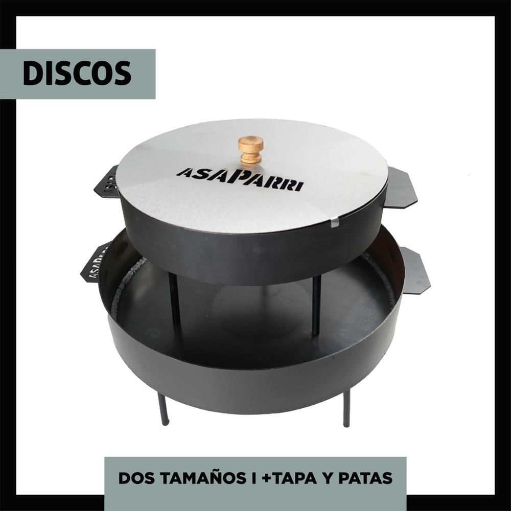 Parrilla a Carbón Leña Disco 48 cm Hierro Fundido
