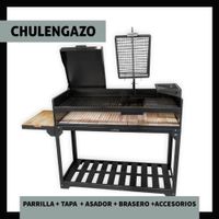 Parrilla a Carbón Leña Chulengazo Hierro Fundido