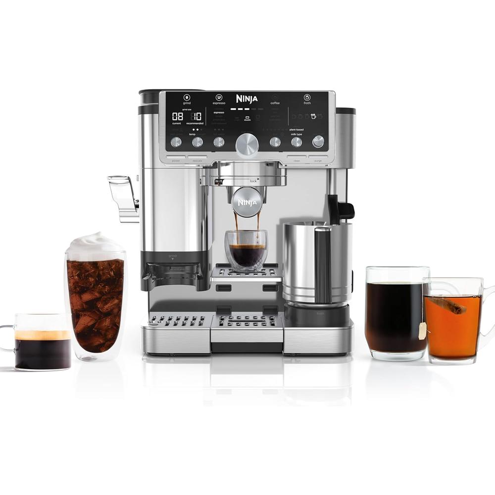 Ninja Luxe Café ES701, cafetera espresso y filtro con espumador | Negro