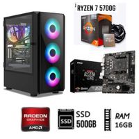 Computadora GAMER  PC Ryzen 7 5700G  Ram 16GB  Disco  SSD 500GB  Case RGB LUCES