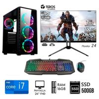 Computadora Pc Core i7  3.2Ghz  Ram 16GB  Disco  SSD 500GB Monitor 24 FHD