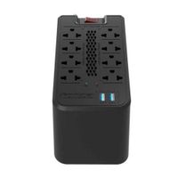 Estabilizador De Voltaje Forza Fvr-1222usb 1200va 600w 8 TOMAS Negro