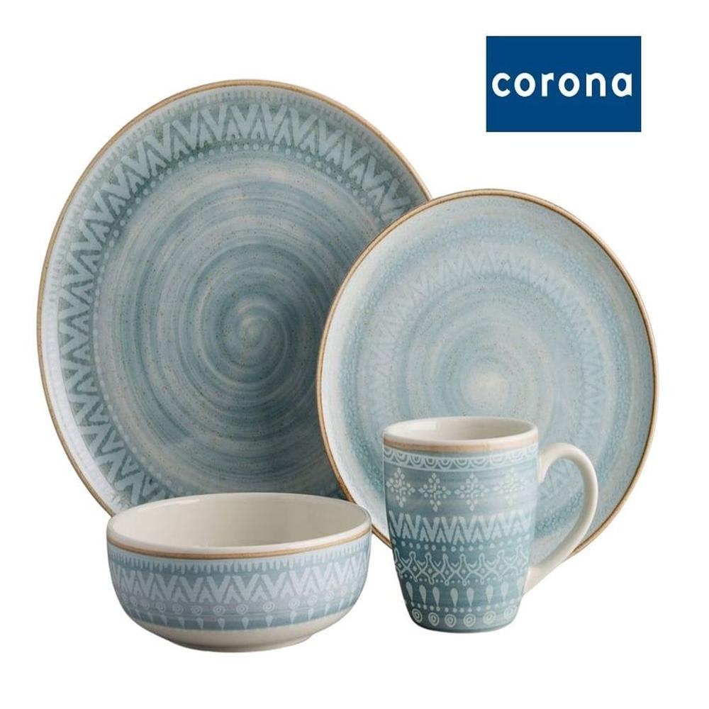 Juego de Vajilla 16 Piezas CONGO Azul Corona