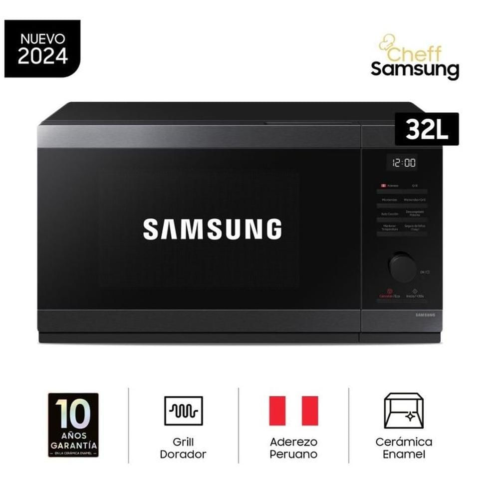 Horno Microondas Samsung MG32DG4524AGPE 32 Lts Negro