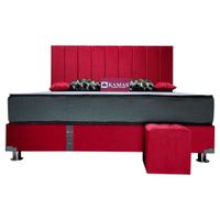 DORMITORIO KAMAS KING SARKI + CABECERA AÉREA LINEAL 1 - ROJO
