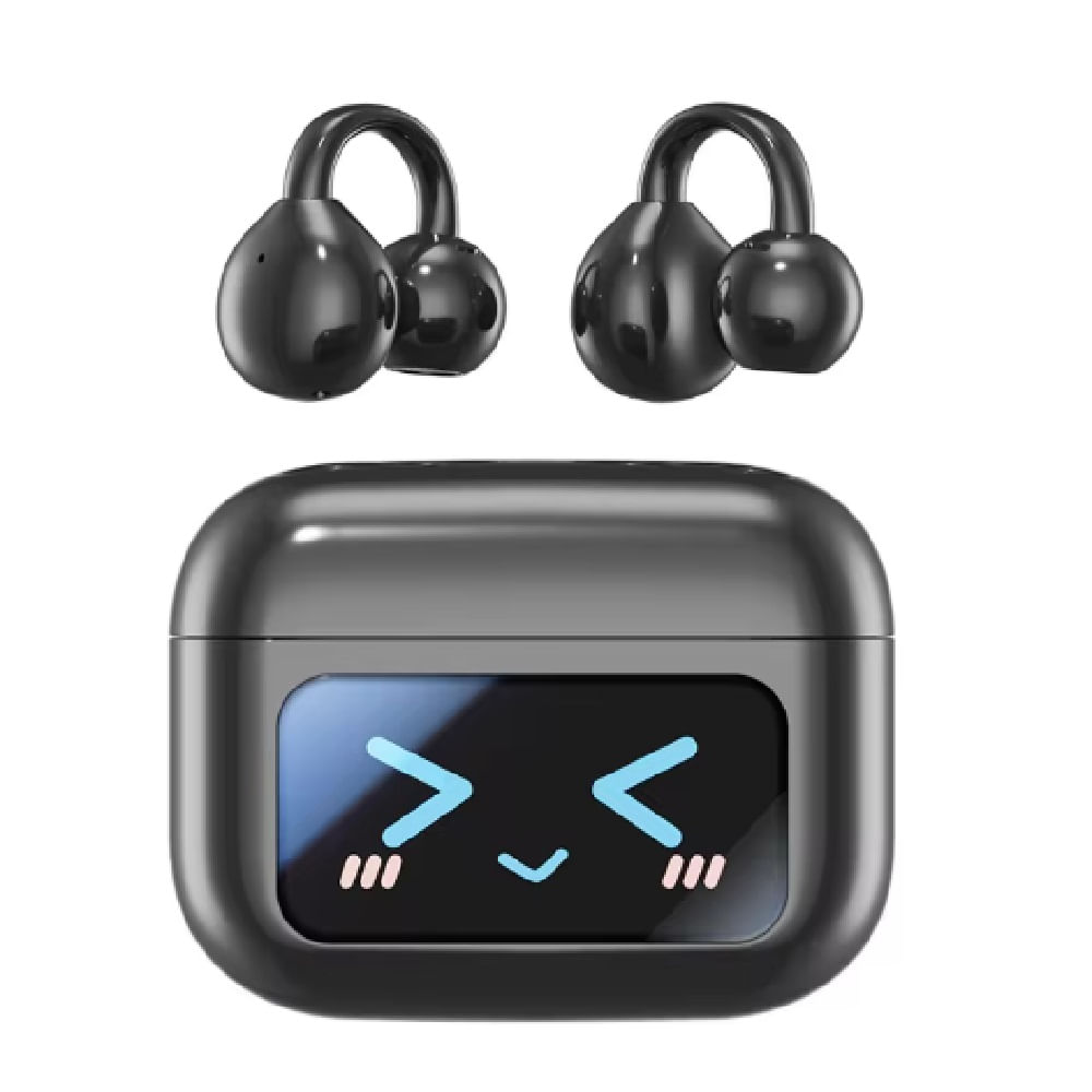 Auriculares Bluetooth Tipo Arete M100 con Pantalla Táctil Negro