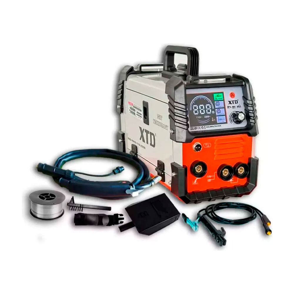 Maquina de Soldar Mig/ Mma/ Tig 200 Sin Gas 3 En 1 XTD