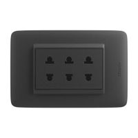 Tomacorriente Triple Negro Dplus Bticino