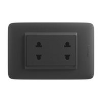 Tomacorriente Doble Universal Negro Dplus Bticino