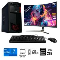 Computadora PC Intel Core i7 3.2ghz  Ram  32GB  Disco Solido SSD  2TB   Monitor 27