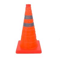 Conos de Seguridad 32cm Plegable Doble Cinta Reflectiva Auto
