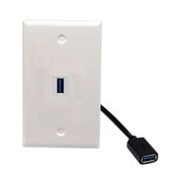 Placa ABS USB 3.0 Faceplate USB 3.0 Hembra 1 Puesto con Cable 15cm