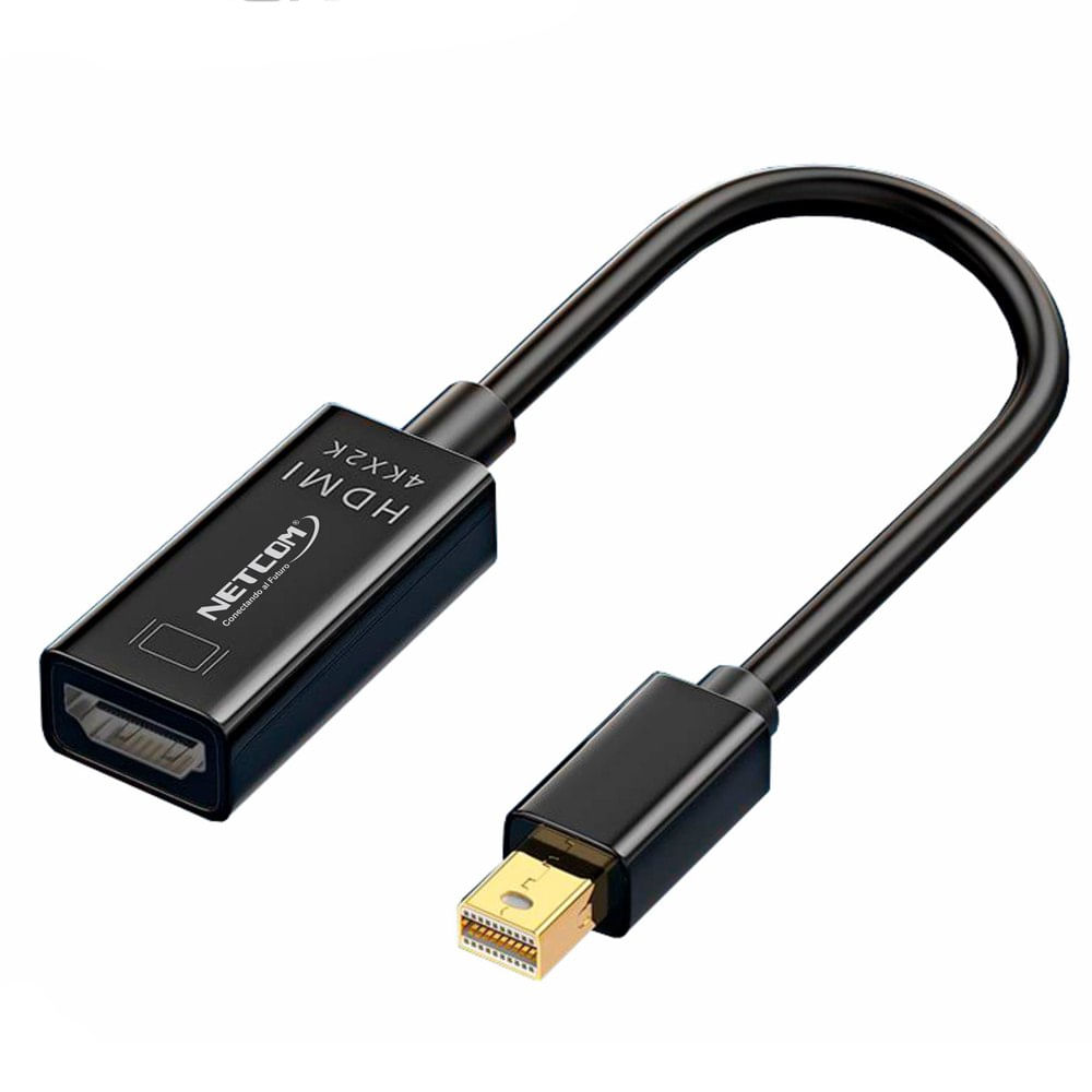 Adaptador Convertidor Mini DisplayPort a HDMI NETCOM 4K 60Hz