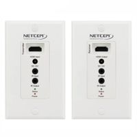 Extender HDMI 70 Metros NETCOM Face plate Placa de Pared UTP Cat 6 7 8