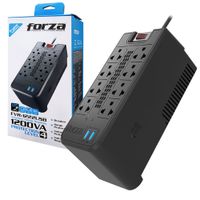 Estabilizador FORZA FVR-1222 1200VA 600W 8 TOMAS 220V 2 USB Regulador