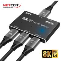 Splitter Displayport 1x3 8K NETCOM V1.4 8k 60Hz 32.4Gbps UHD