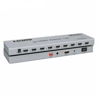 Splitter HDMI 1x8 Metalico 2.0 4K 60Hz 8 pantallas HDCP 2.3 RS232