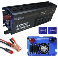 Inversor de corriente 12V/24V a 220V 500W para auto casa y camping
