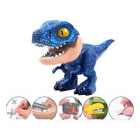 Dinosaurio Azul 5 en 1 Sacapuntas Lápiz Borrador Grapadora y Cinta Métrica Escolar School Niños