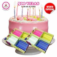 Kit de 500 Velas de Cumpleaños y Celebraciones para Repostería