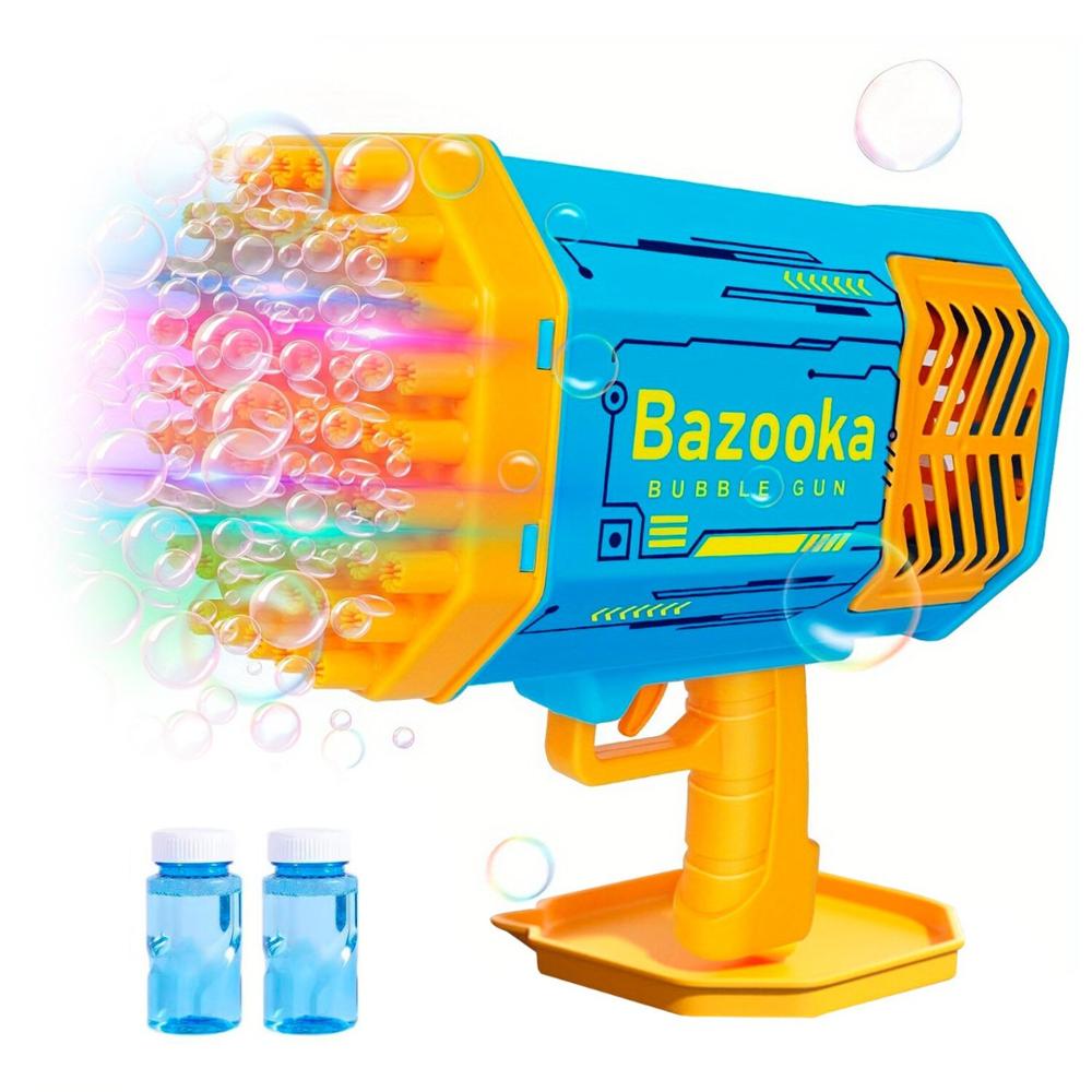 Bazooka Pistola 69 Agujeros Luces Cargador USB Lanzador de Agua Bublee