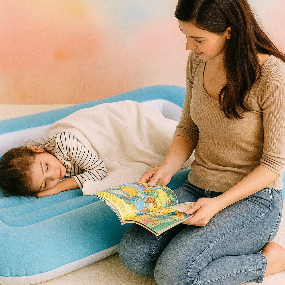 CAMA INFLABLE HOTEL - AZUL