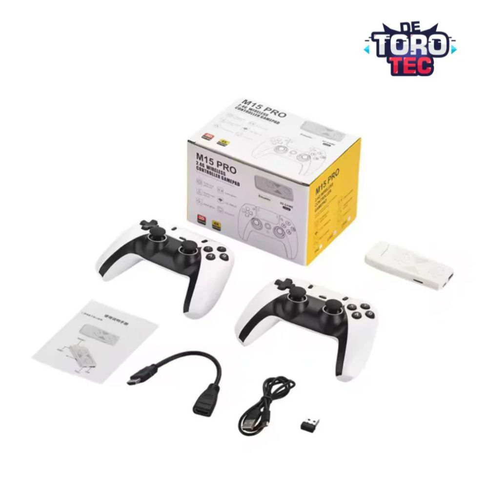 Consola M15 Pro Mandos Recargables 20 mil juegos