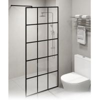 Mampara de Ducha Fija Estilo Black Frame 195 x 90 cm