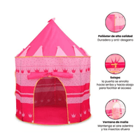 Carpa Castillo Armable Rosado para Niñas