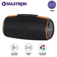Parlante Portátil Maxtron MX 302 Bluetooth USB TWS Luces RGB